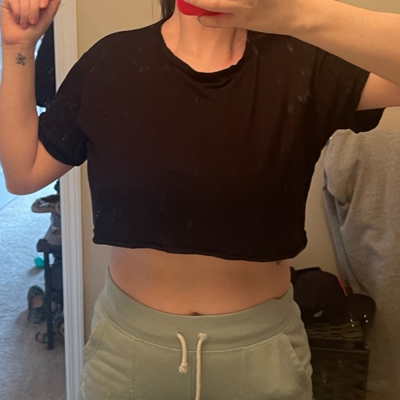 JOAH BROWN Queen Crop Hacci Tee Black O/S GUC - Picture 8 of 10